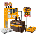 INGCO 9 Pcs Cordless Industrial Combo Kit 20V - COSLI250381