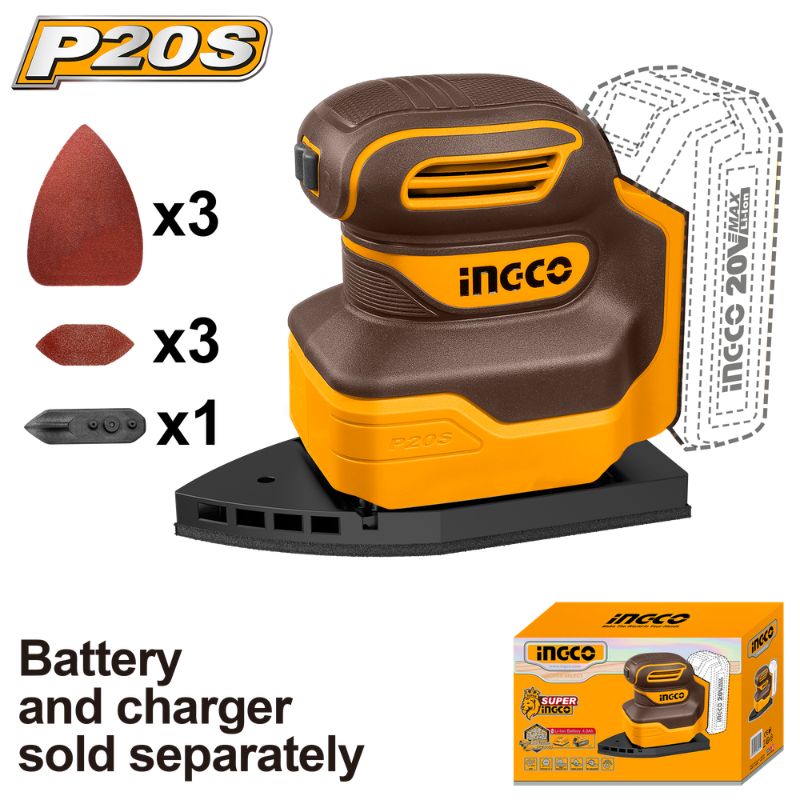 INGCO Cordless Palm Sander - CPSLI2014