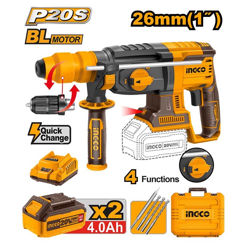 INGCO Cordless Rotary Hammer - CRHLI202289