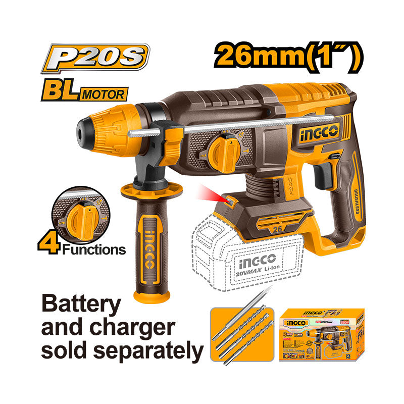 INGCO Cordless Rotary Hammer - CRHLI20268