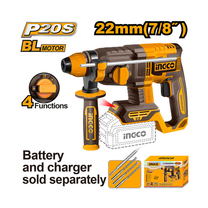 INGCO Cordless Rotary Hammer - CRHLI21228