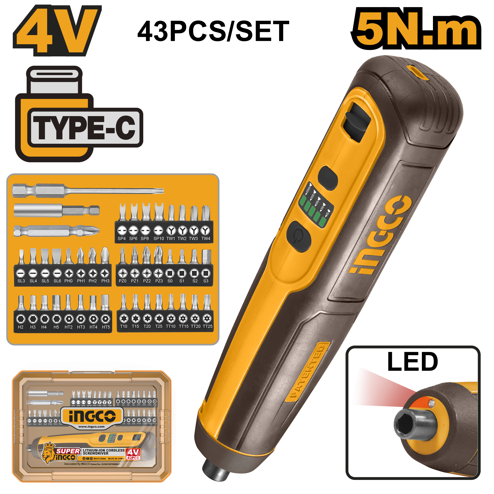 INGCO Cordless Screwdriver - CSDLI04062