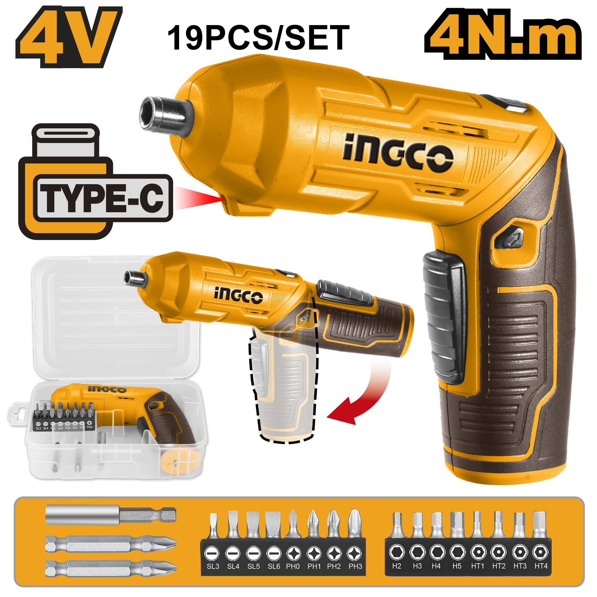 INGCO Cordless Screwdriver - CSDLI0442