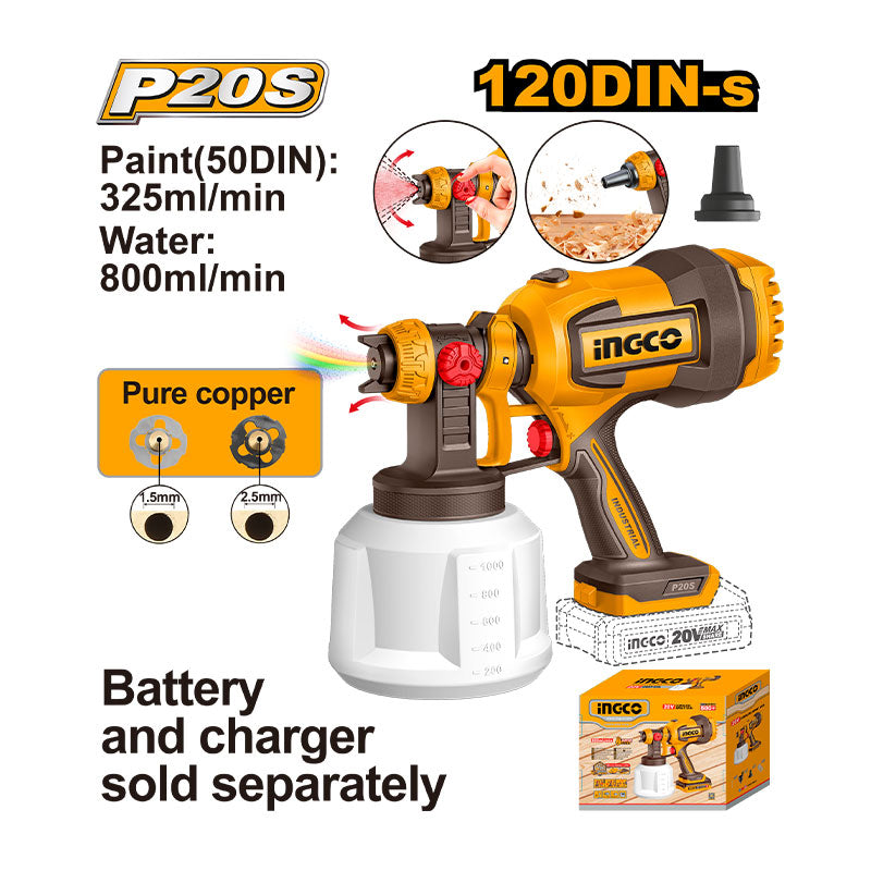 INGCO Cordless Spray Gun - CSGLI2004