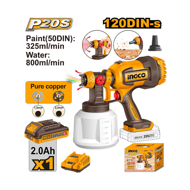 INGCO Cordless Spray Gun - CSGLI20042