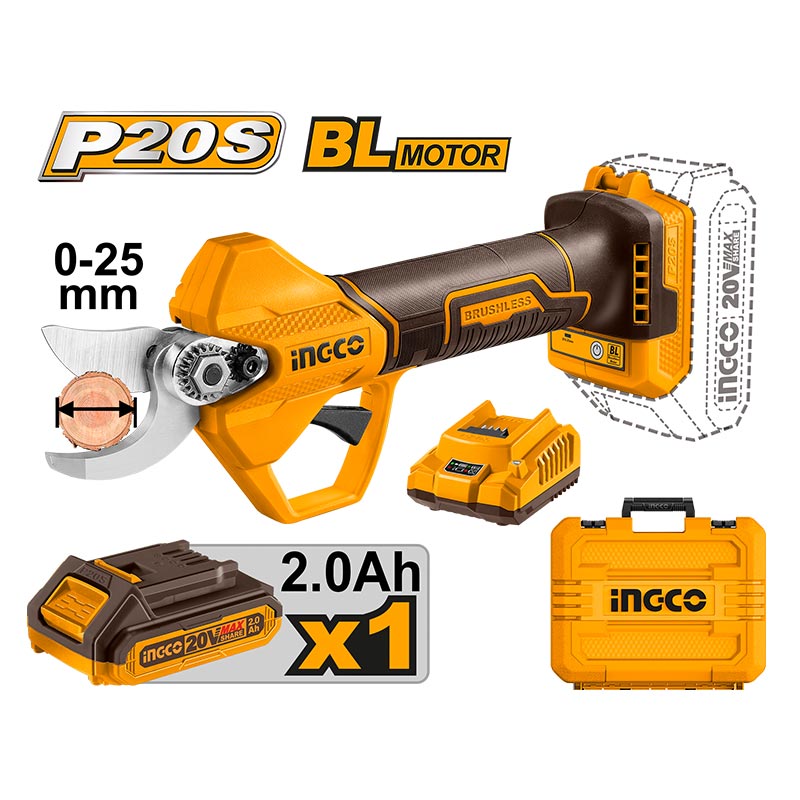 INGCO Cordless Gauge Straight Shear 20V + Battery - CSSLI202581