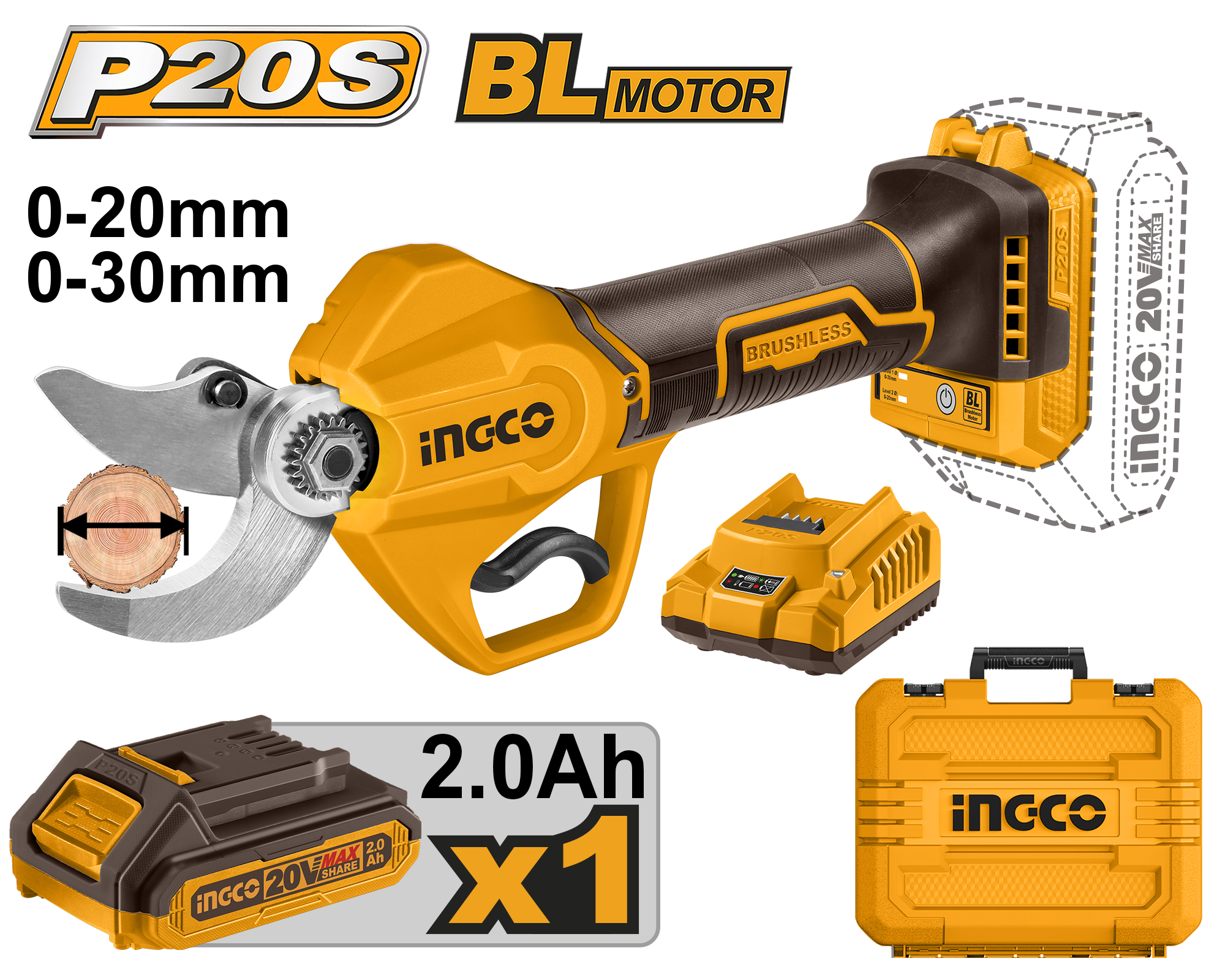INGCO Cordless Gauge Straight Shear - CSSLI203083