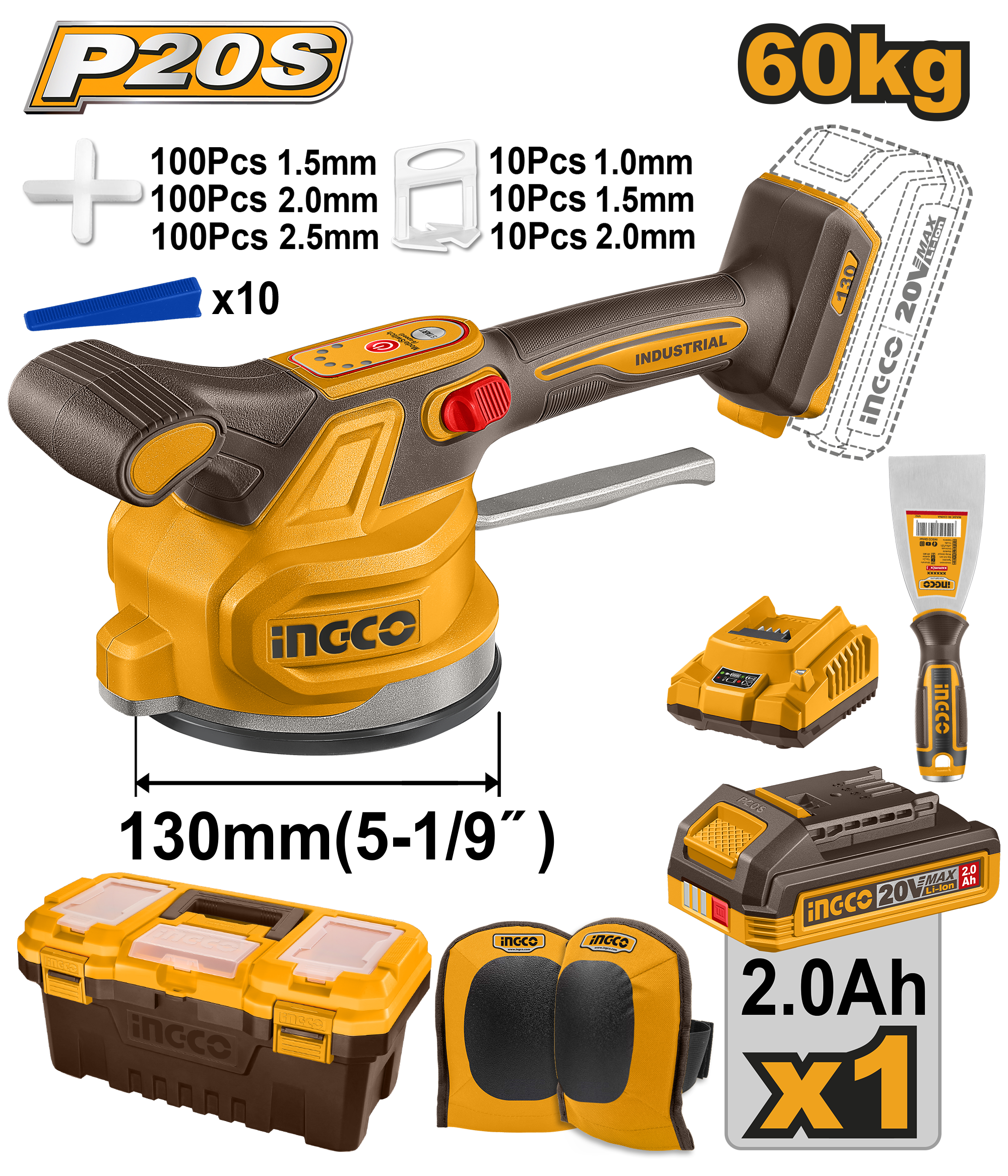 INGCO Cordless Tile Vibration Machine - CTVLI20018 Main image