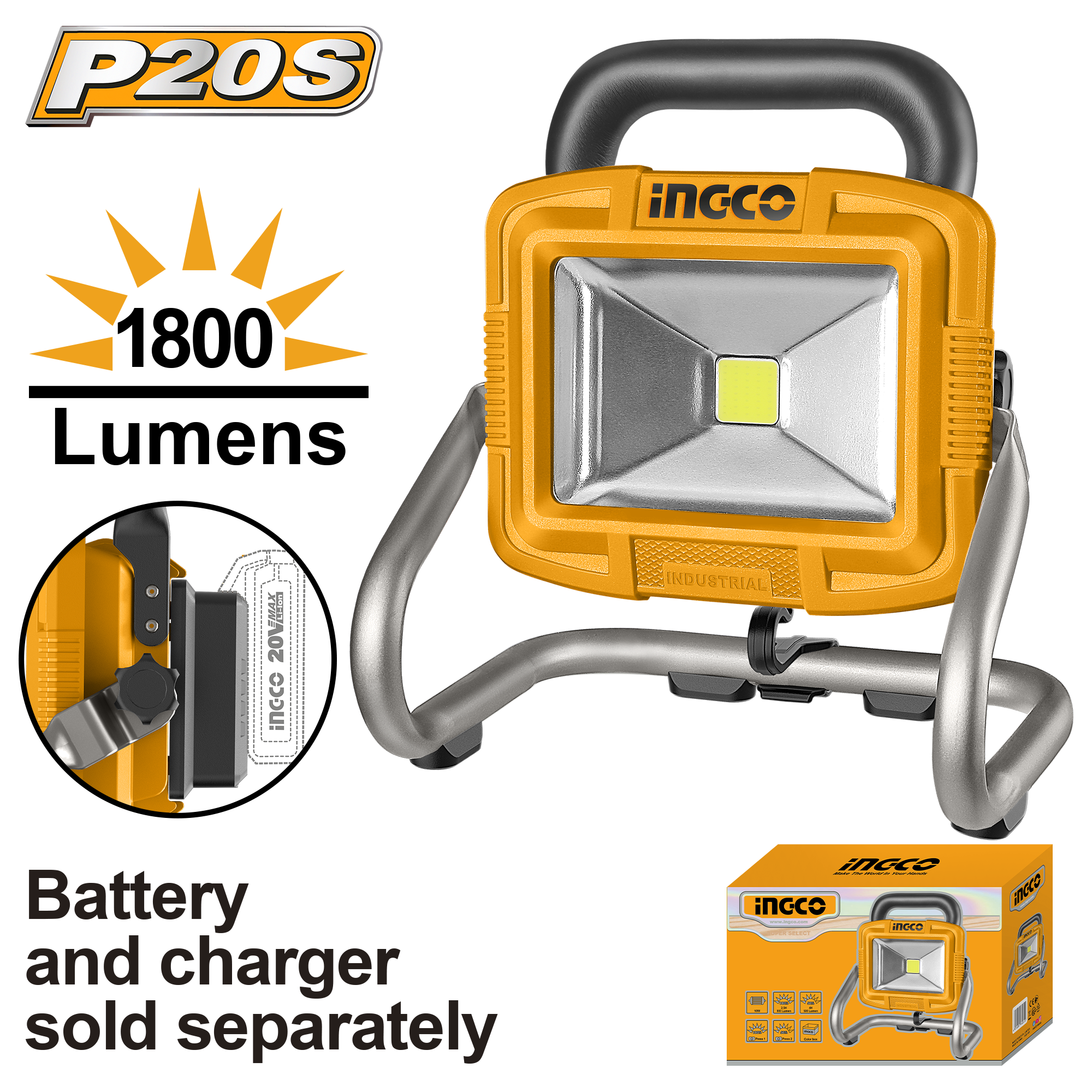 INGCO Cordless Portable Lamp - CWLI2025 Main image