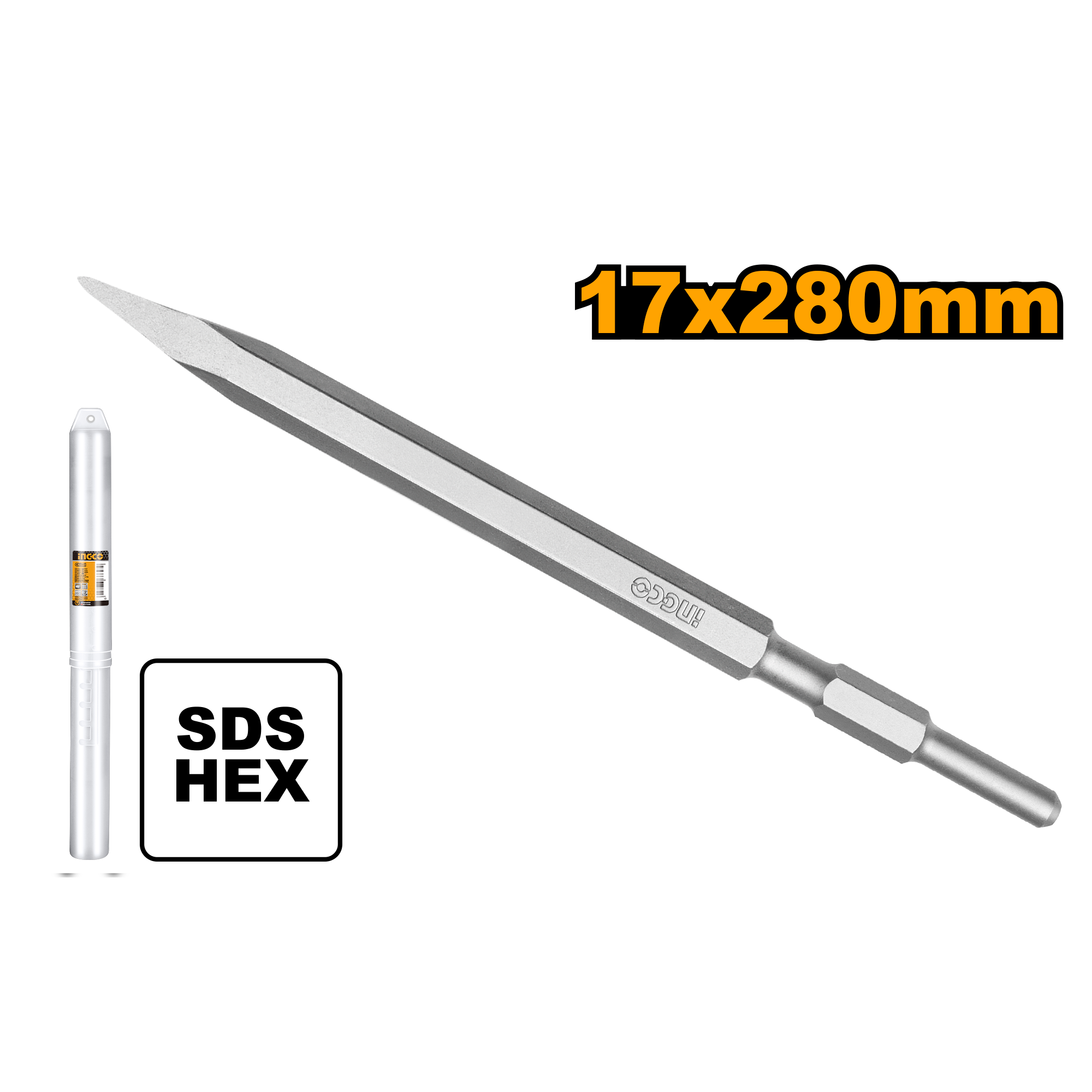 INGCO 17x280MM Hex Chisel - DBC0512801