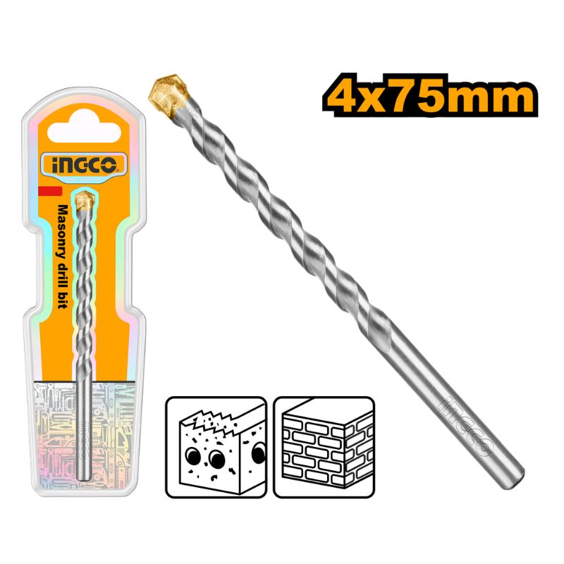 INGCO 4x75MM Masonry Drill Bit - DBM2110475