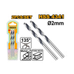 INGCO 2PCS/SET 4341 HSS Drill Bit - DBT1200024