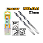 INGCO 2PCS/SET 4341 HSS Drill Bit - DBT1200034
