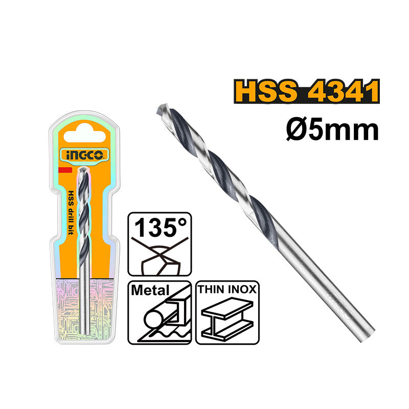 INGCO 5MM 4341 HSS Drill Bit - DBT1200504