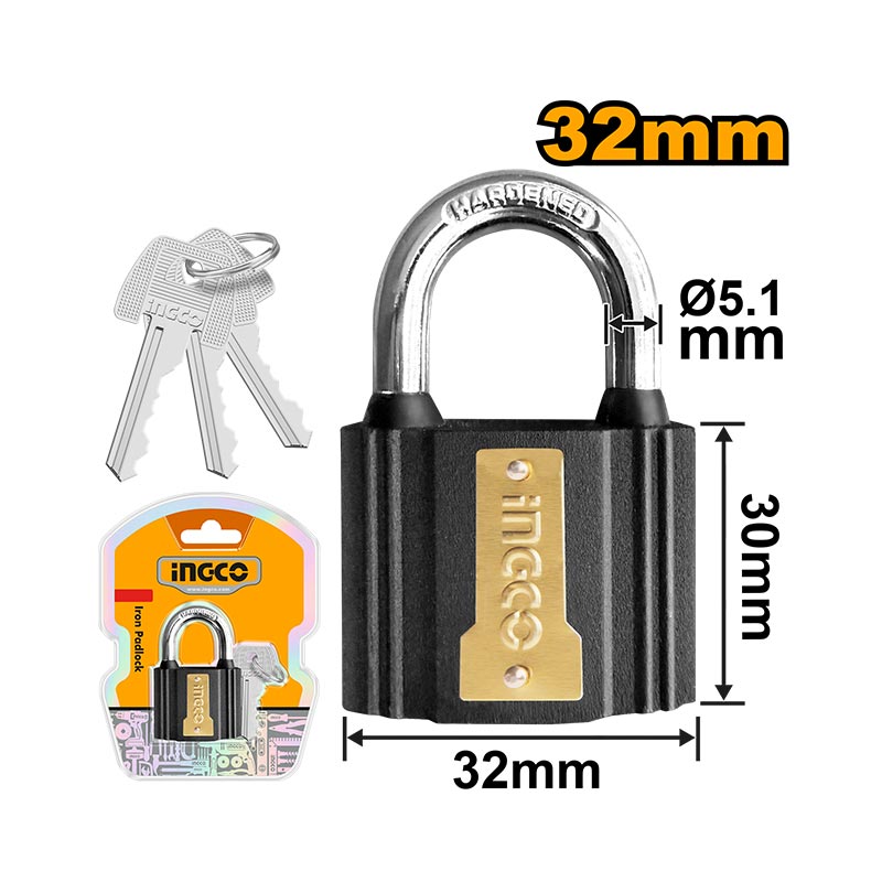 INGCO 32MM Iron Padlock - DIPL0301
