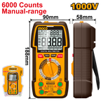 INGCO 6000 Counts Manual-Range, 1000V Digital Multimeter - DM310002
