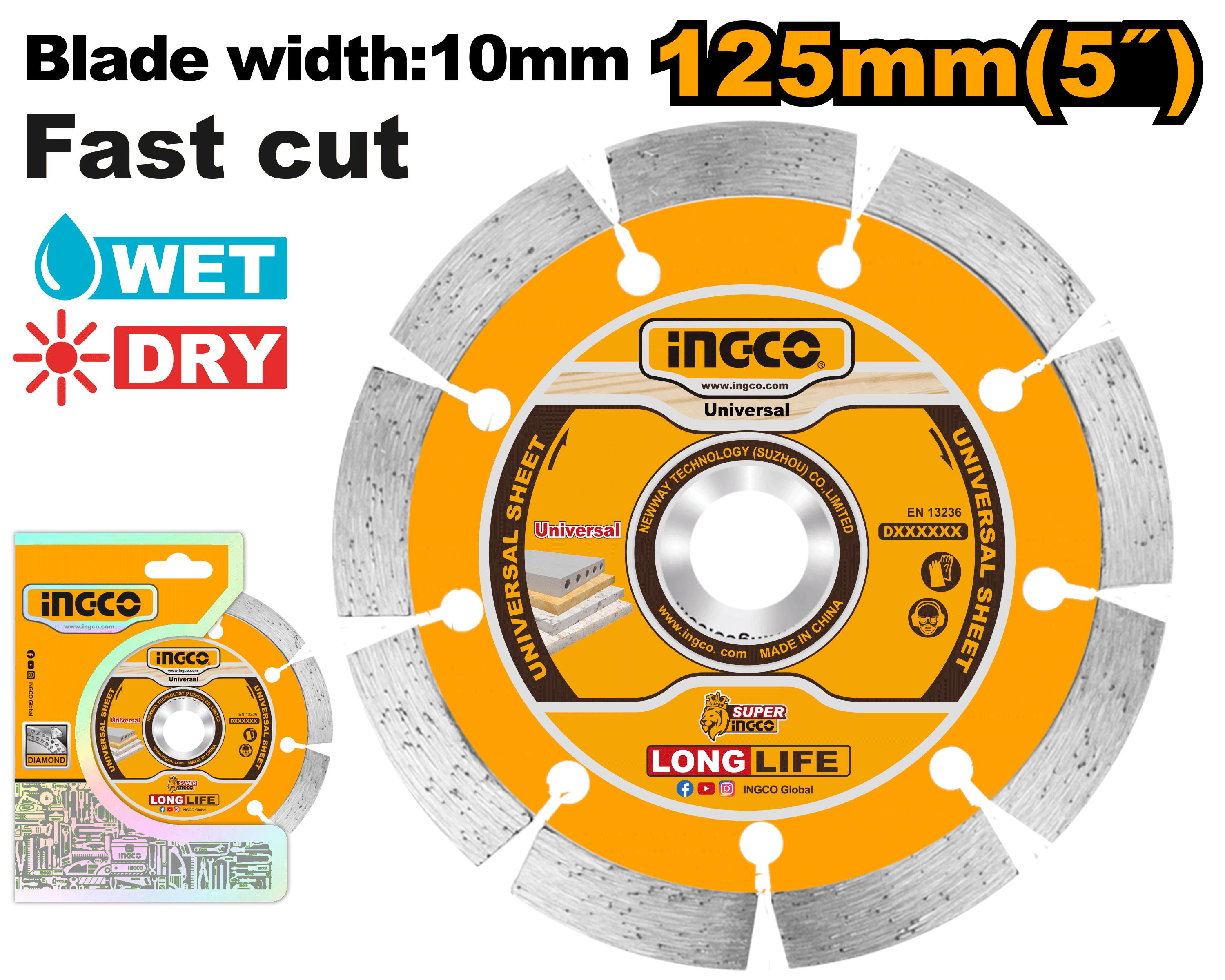 INGCO 125MM (5") Dry Diamond Disc - DMD011252