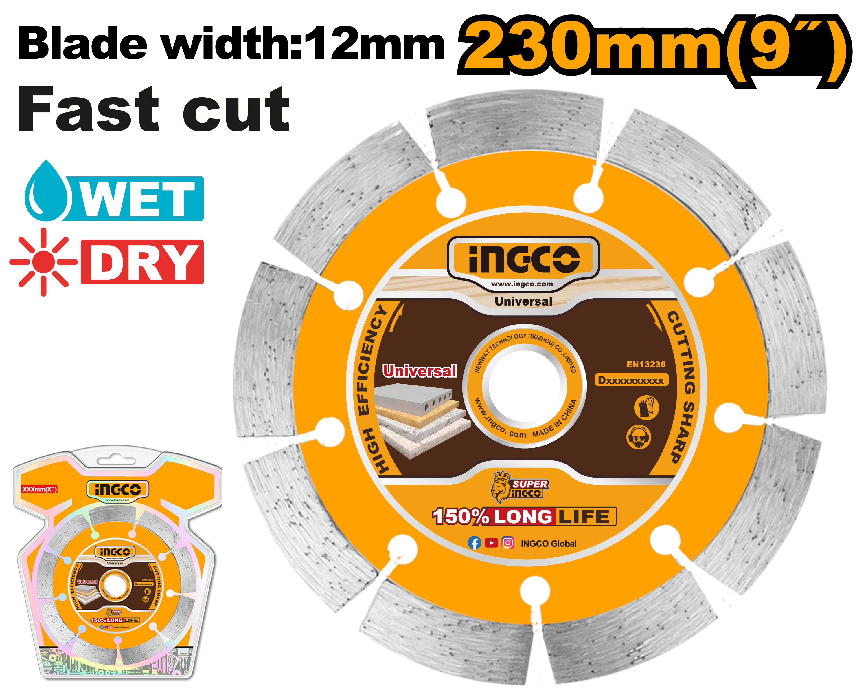 INGCO 230MM (9") Dry Diamond Disc -DMD0123013