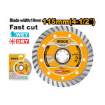 INGCO 115MM (4-1/2) Turbo Diamond Disc - DMD031152