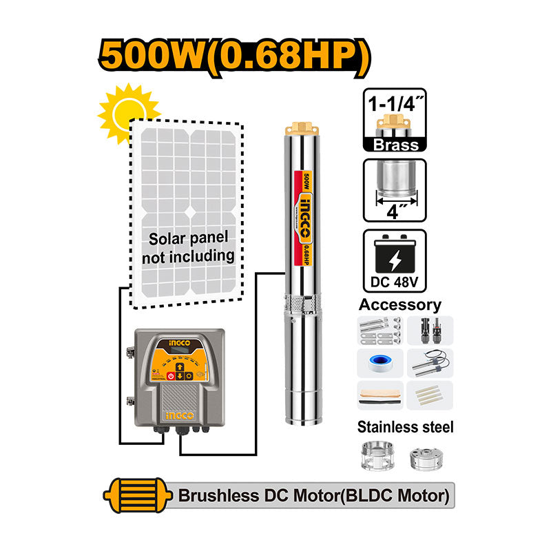 INGCO Solar Deep Well Pump - DWPDC50061