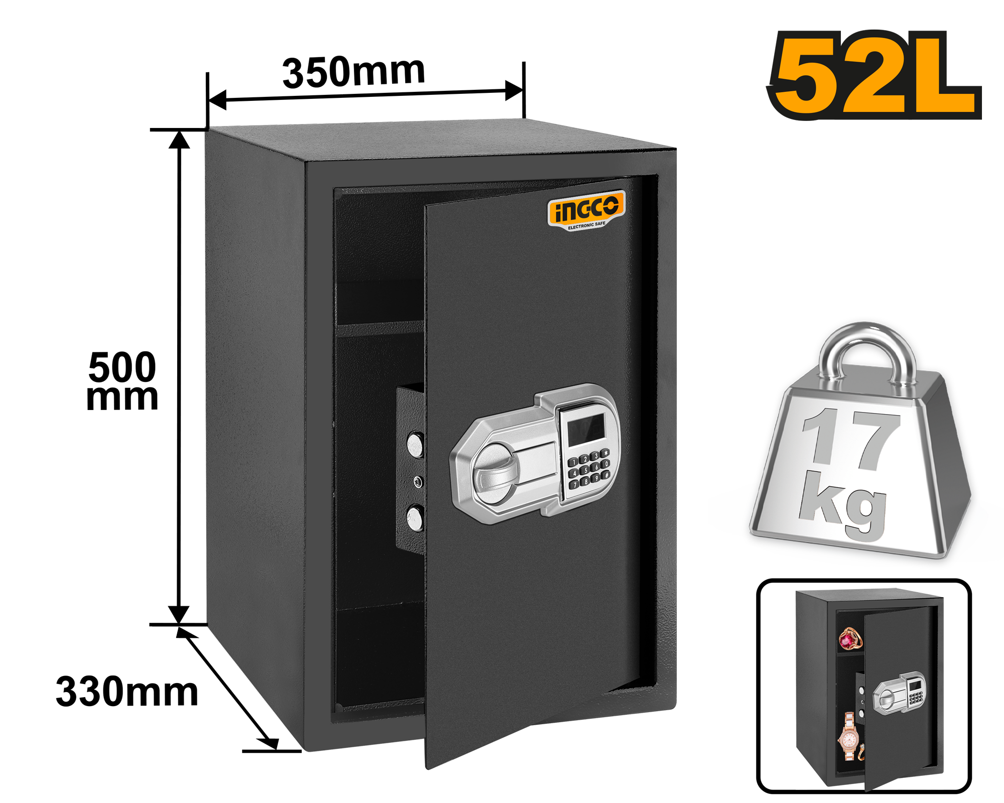 INGCO 52L Electronic Safe - ESF5002 Main image