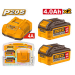INGCO Lithium-Ion Battery and Charger Kit  - FBCPK2013