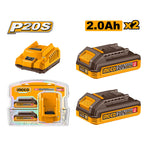 INGCO P20S Lithium-Ion Battery and Charger Kit  - FBCPK2212