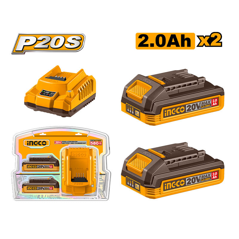 INGCO P20S Lithium-Ion Battery and Charger Kit  - FBCPK2212