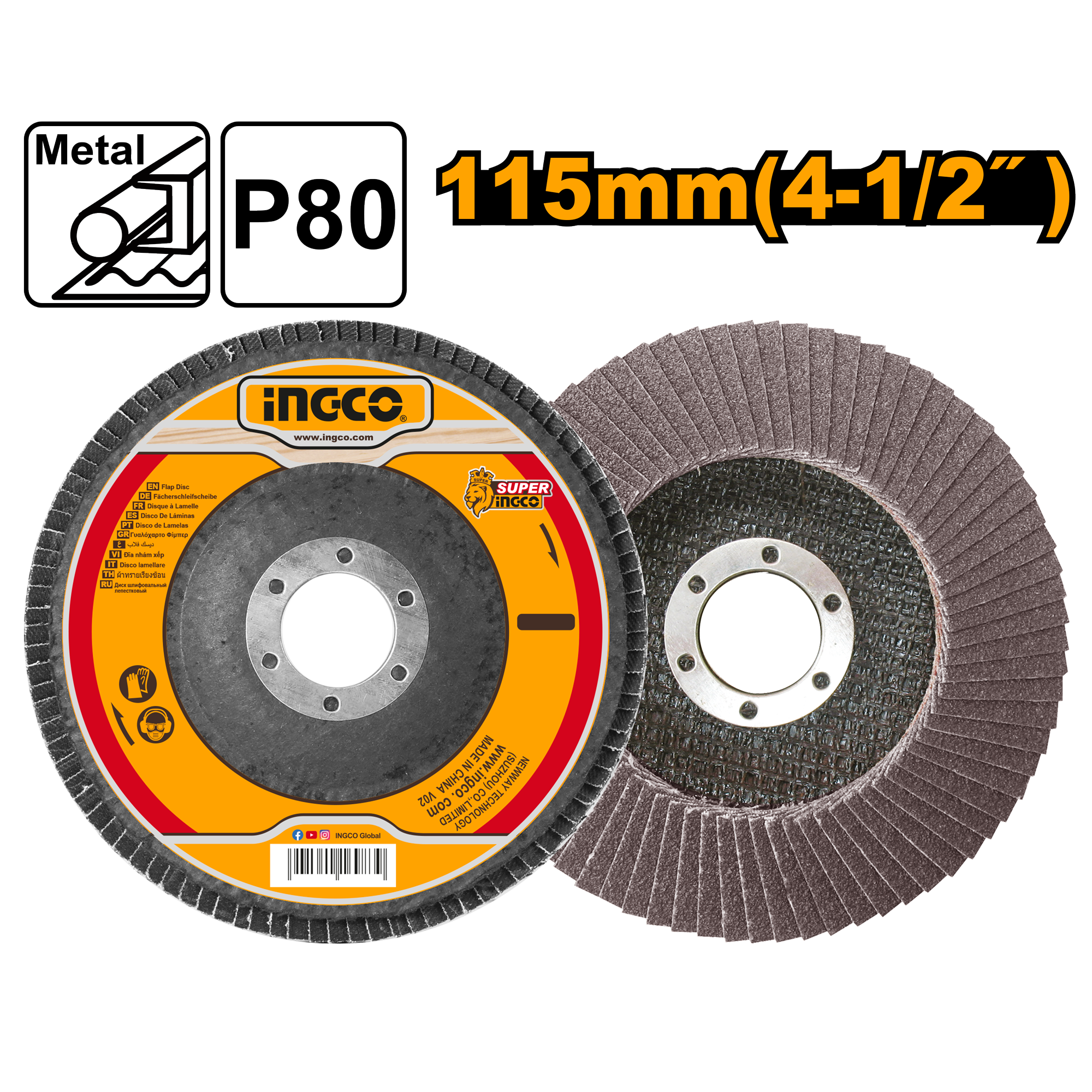 INGCO 115mm (4-1/2) Flap Disc - FD1153