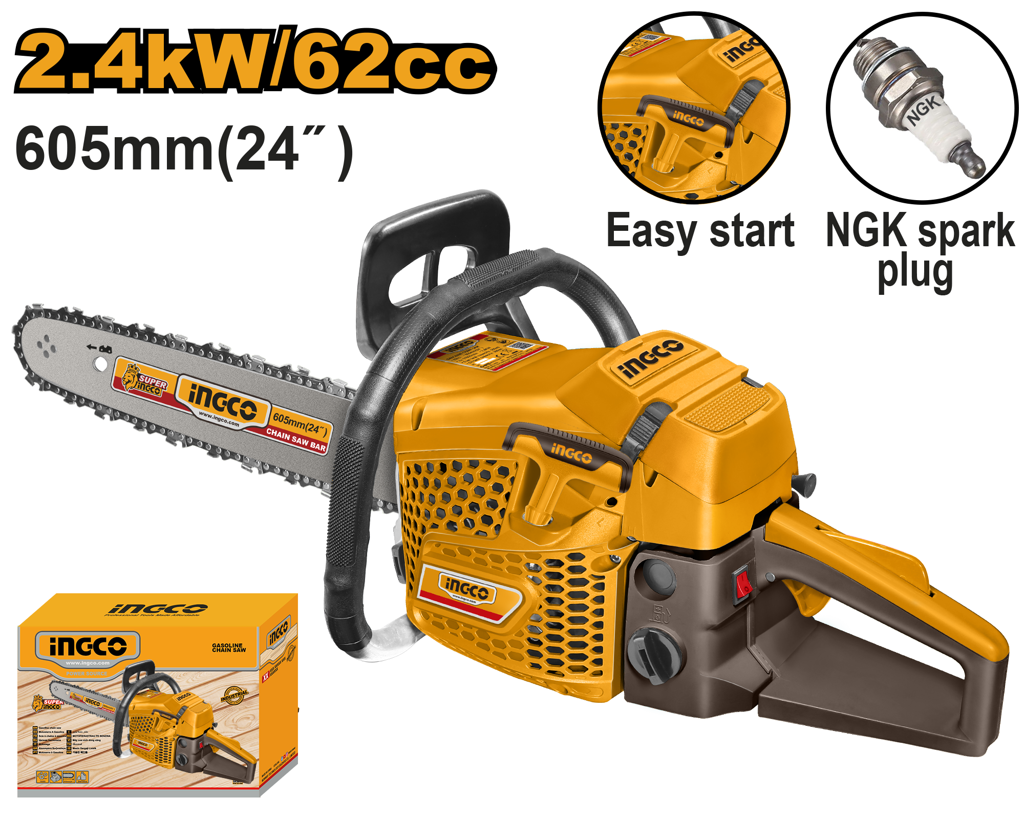 INGCO Gasoline Chain Saw - GCS5602411 Main image