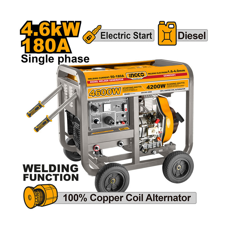 INGCO Diesel Welder Generator - GDW65001