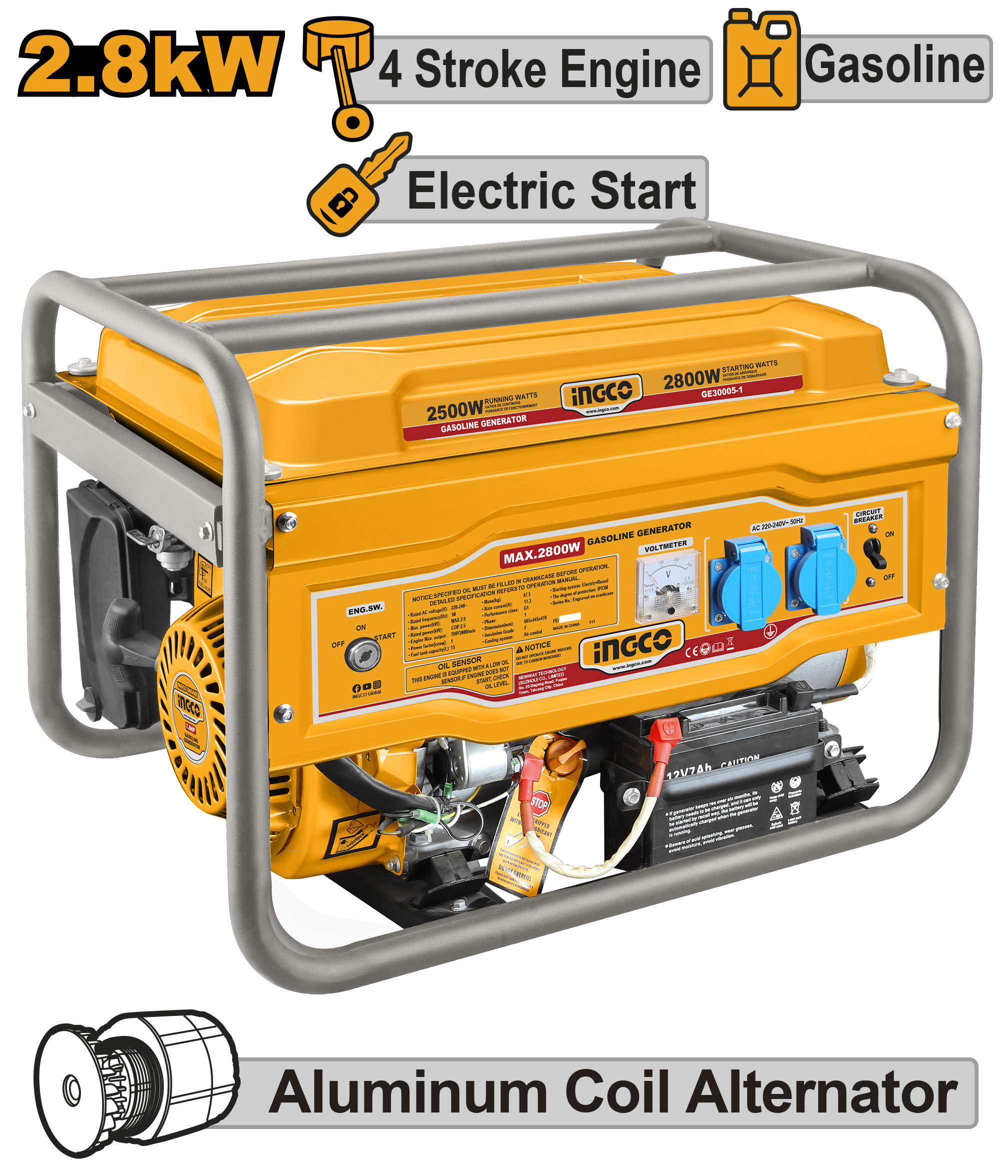 INGCO Gasoline Generator - GE30005-1 Main image