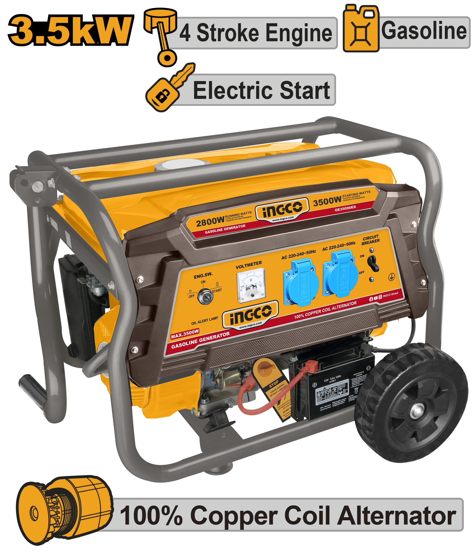 INGCO Gasoline Generator - GE35006ES