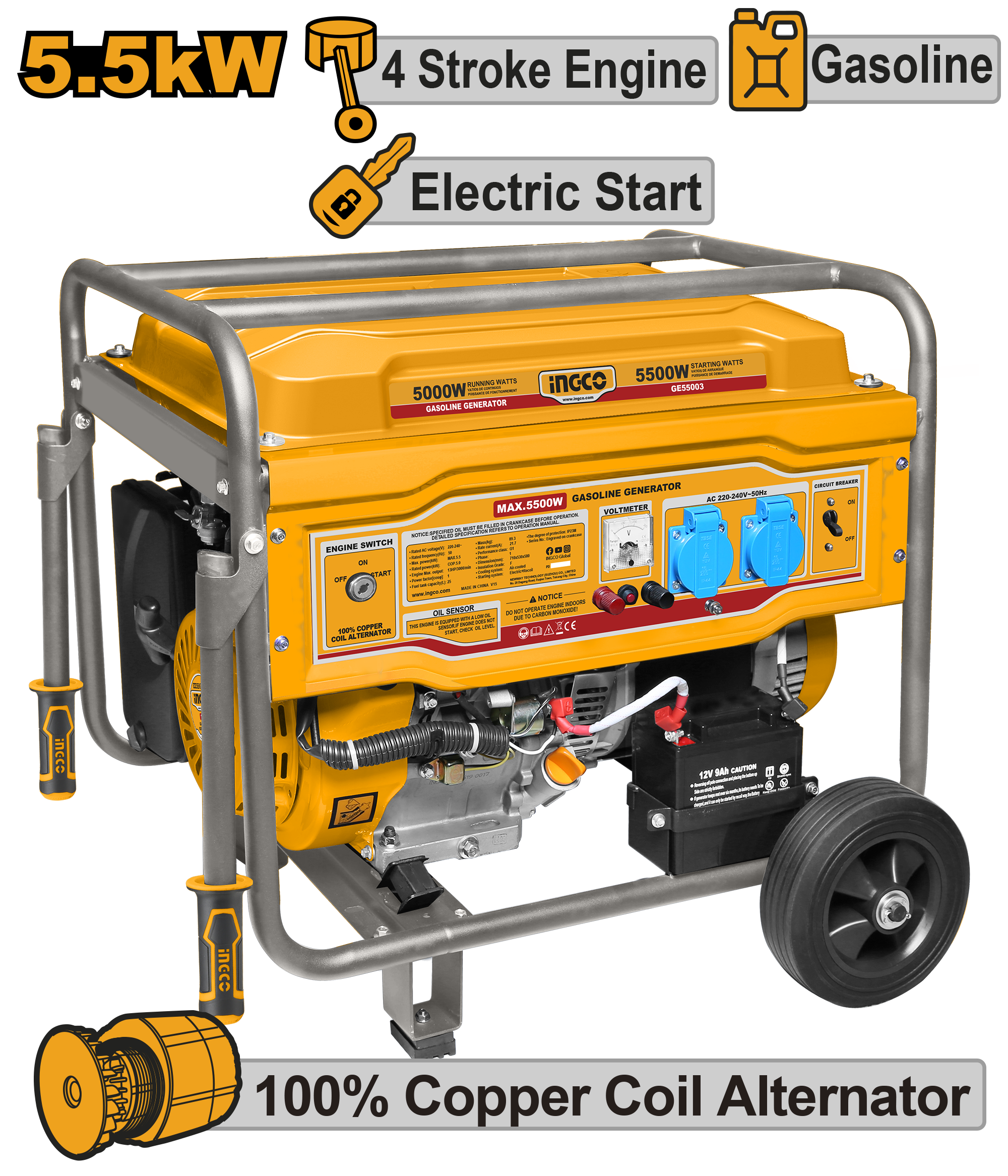 INGCO Gasoline Generator - GE55003 Main image