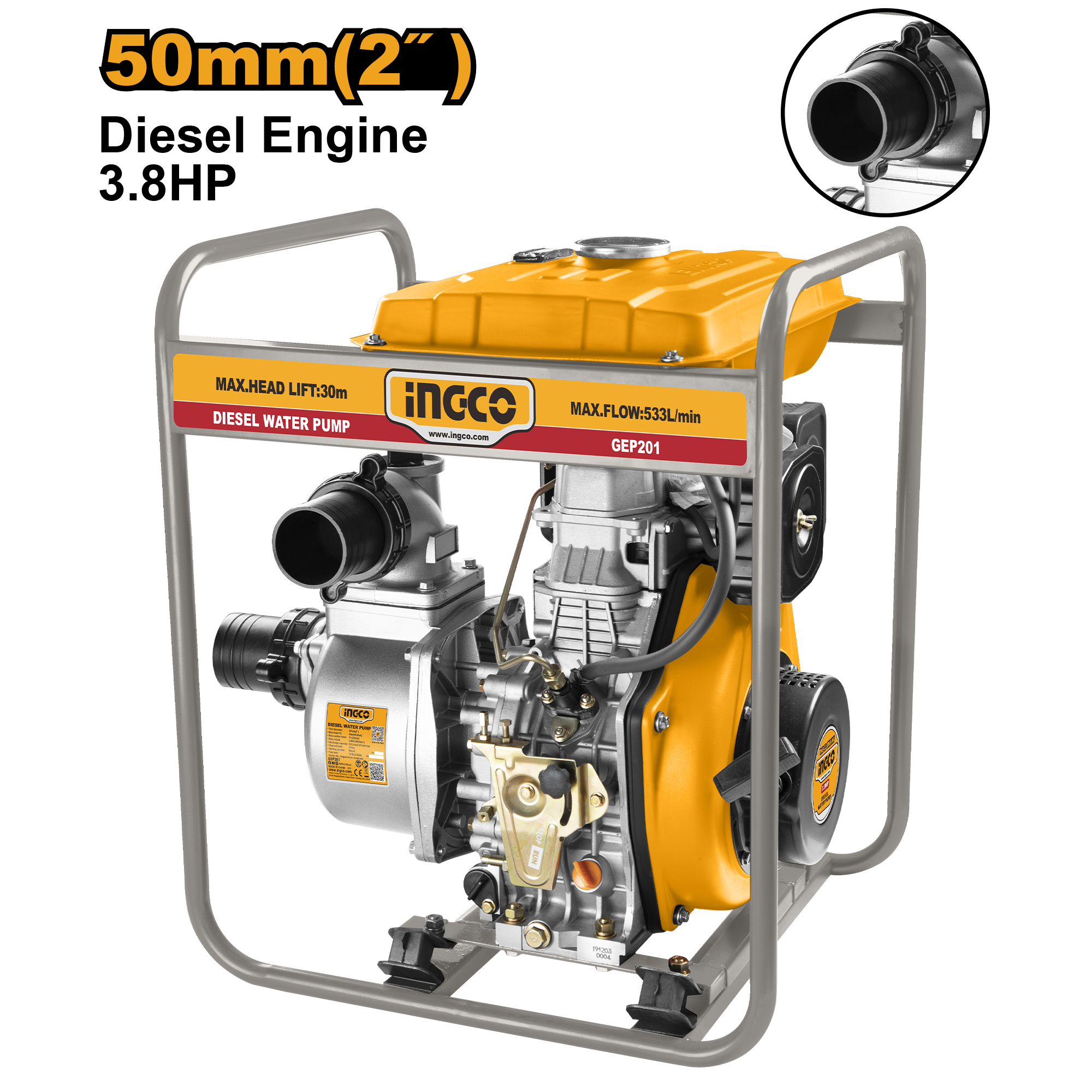 INGCO Diesel Water Pump - GEP201 Main image