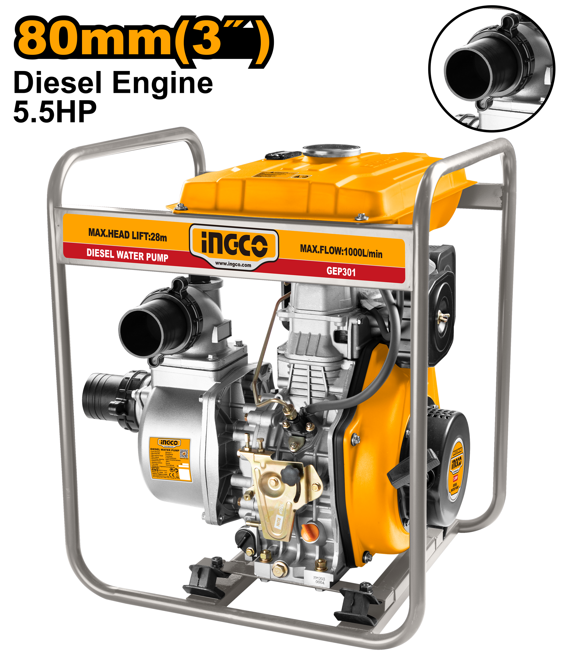 INGCO Diesel Water Pump - GEP301