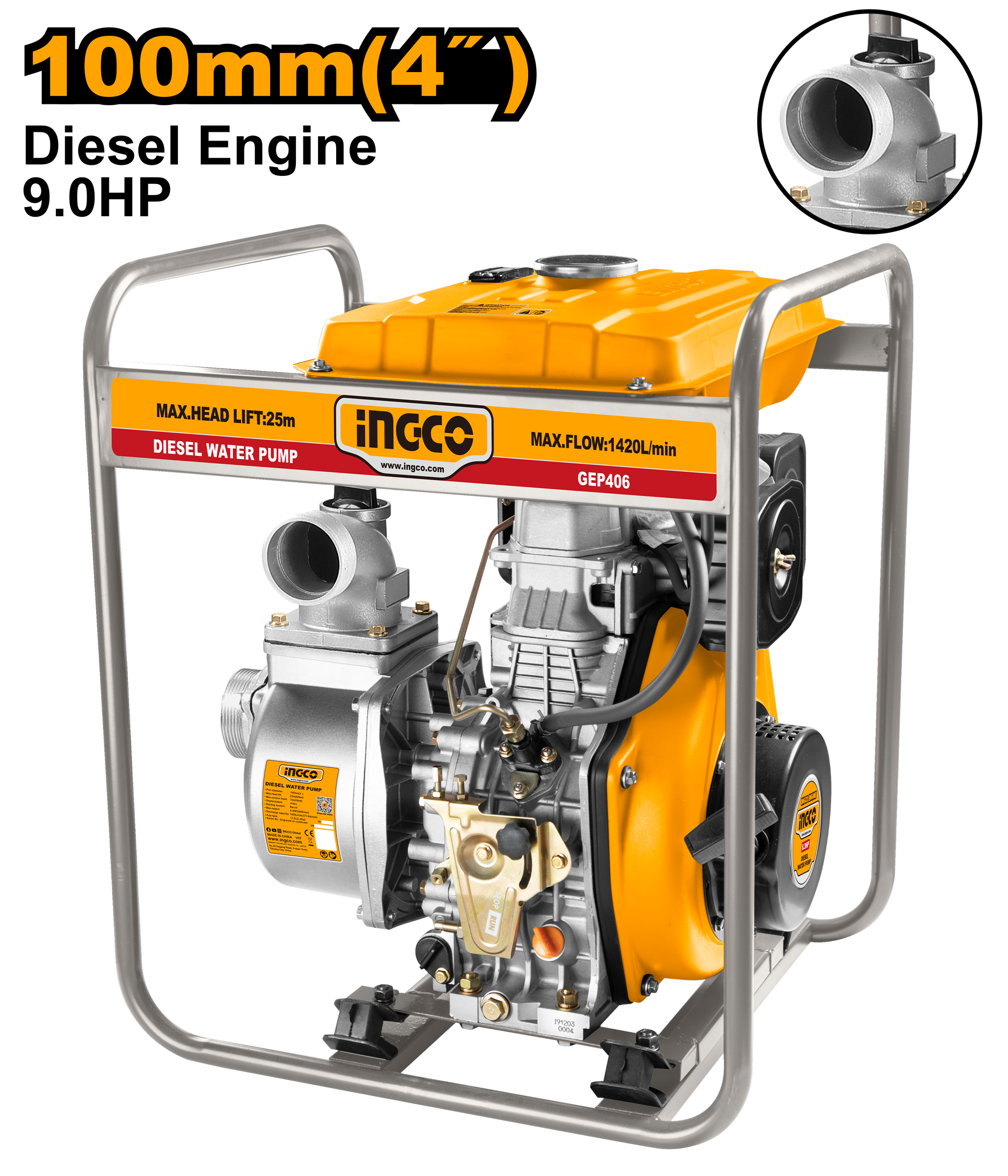 INGCO Diesel Water Pump - GEP406
