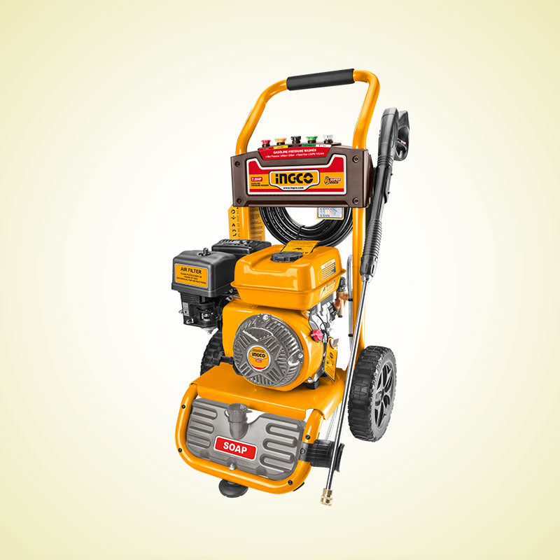 INGCO 212CC 7.0HP Gasoline Pressure Washer (1 Pcs 7.6m Pressure hose) - GHPW2103