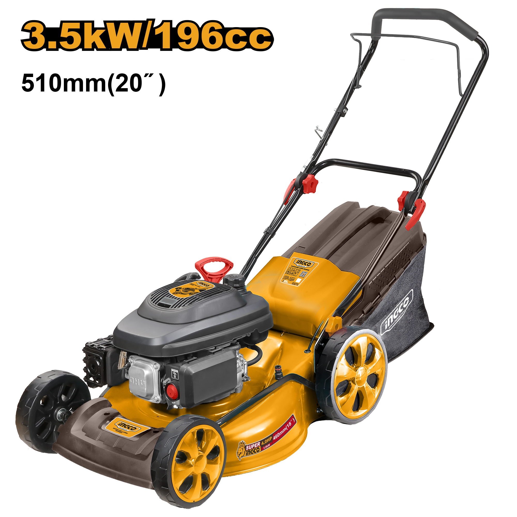 INGCO Gasoline Lawn Mower - GLM196201 Main image