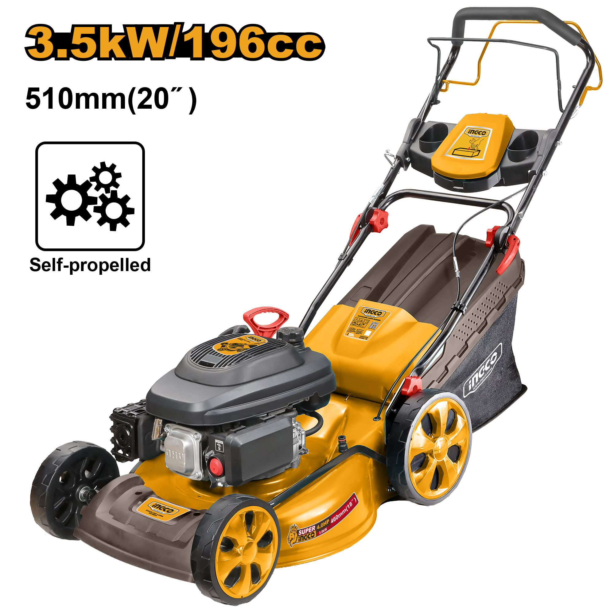 INGCO Gasoline Lawn Mower - GLM196202 Main image