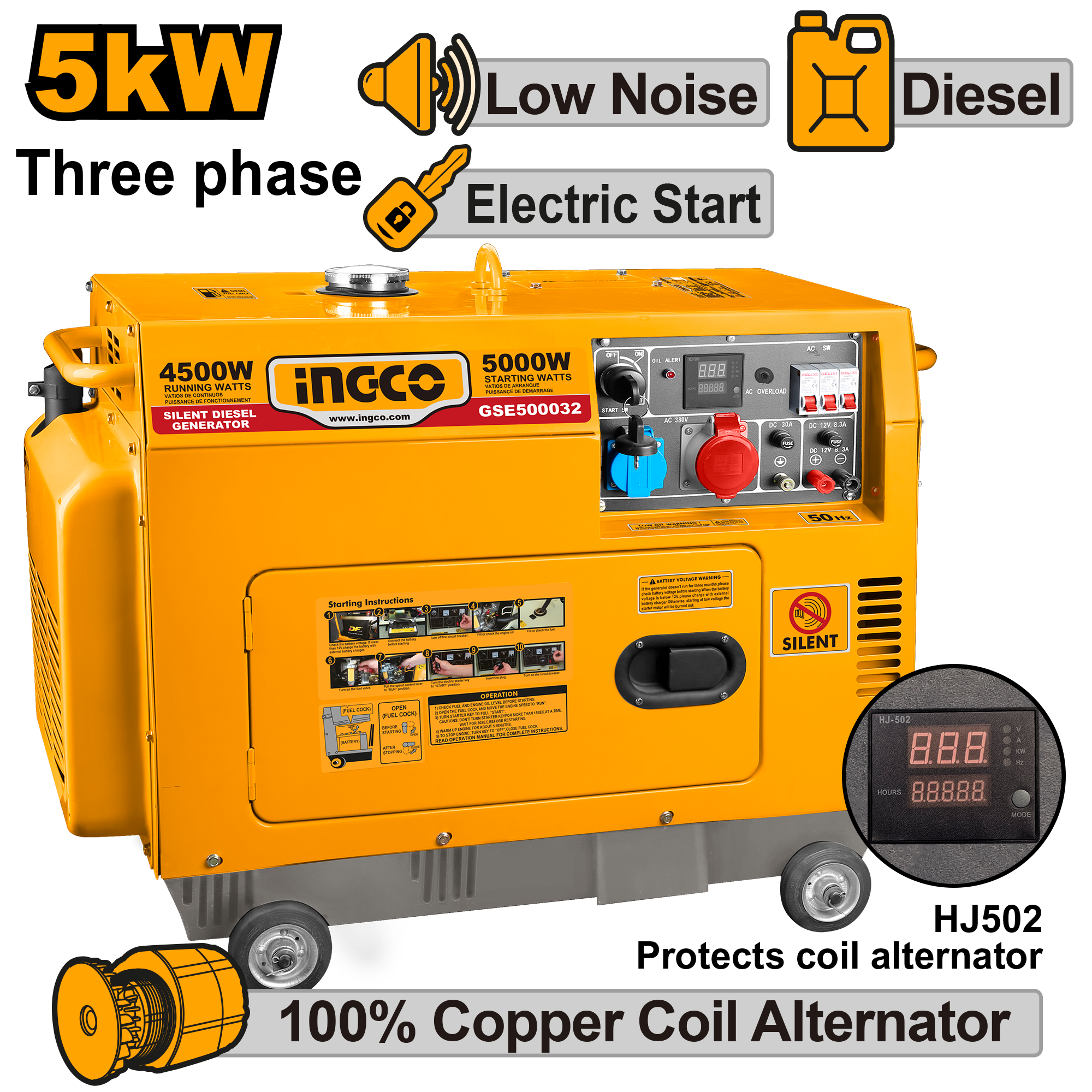 INGCO Silent Diesel Generator - GSE500032