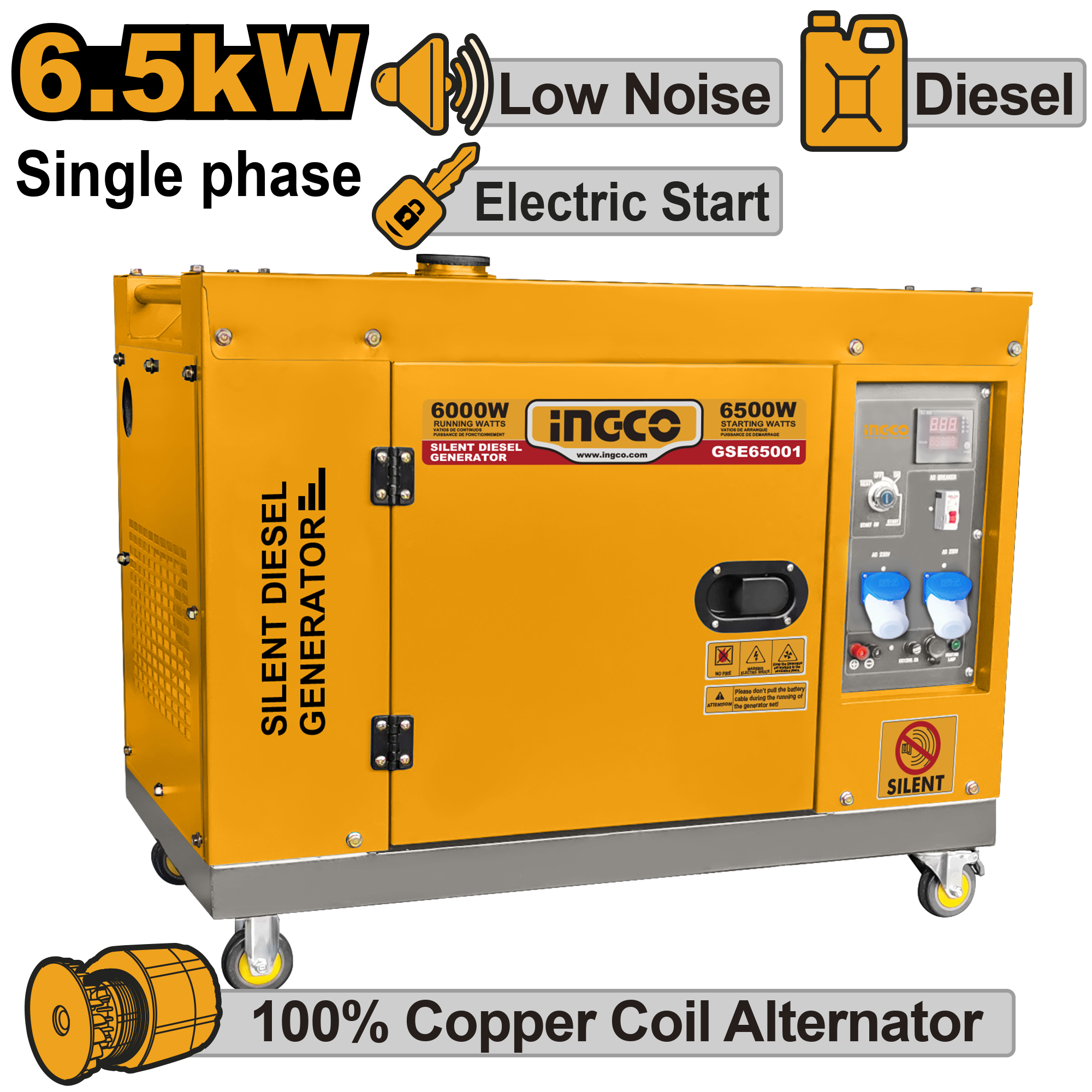 INGCO Silent Diesel Generator - GSE65001