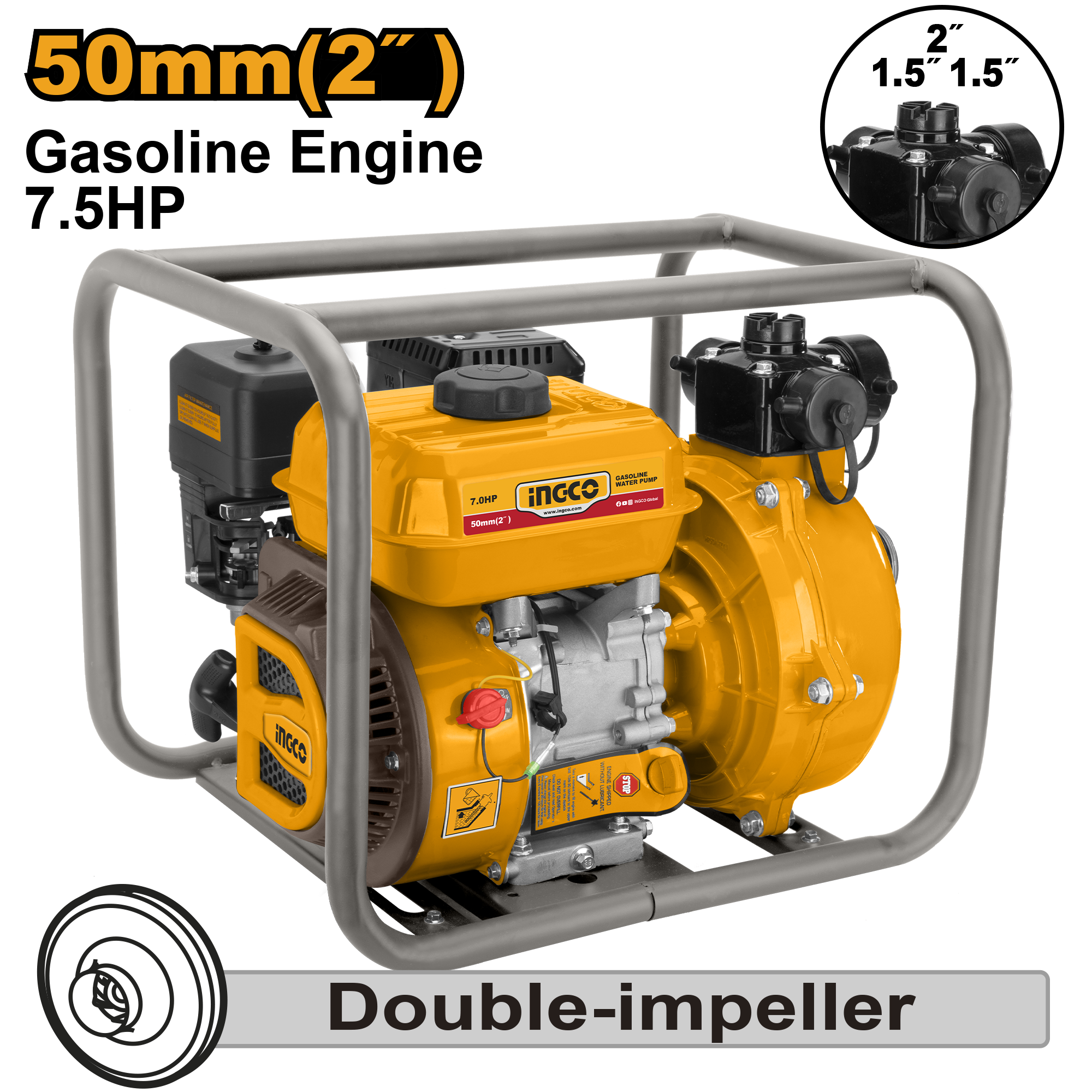 INGCO Gasoline High Pressure Water Pump - GWP201H