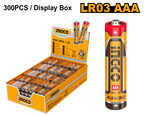 INGCO 300 PCs/Display Box, LR03 AAA Alkaline Battery - HAB3A01