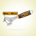 INGCO Extra Wide Opening 250MM (10") Adjustable Wrench - HADW131108