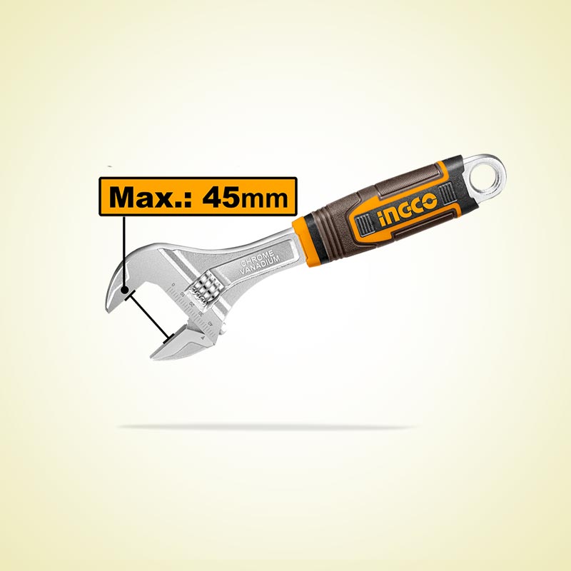 INGCO 300MM (12") Extra Wide Opening Adjustable Wrench - HADW131128