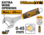 INGCO 300MM (12") Extra Wide Opening Adjustable Wrench - HADW131128