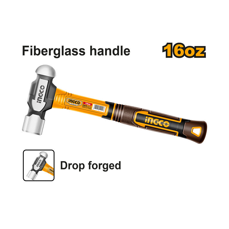 INGCO 16 Oz Ball Pein Hammer - HBPH81016
