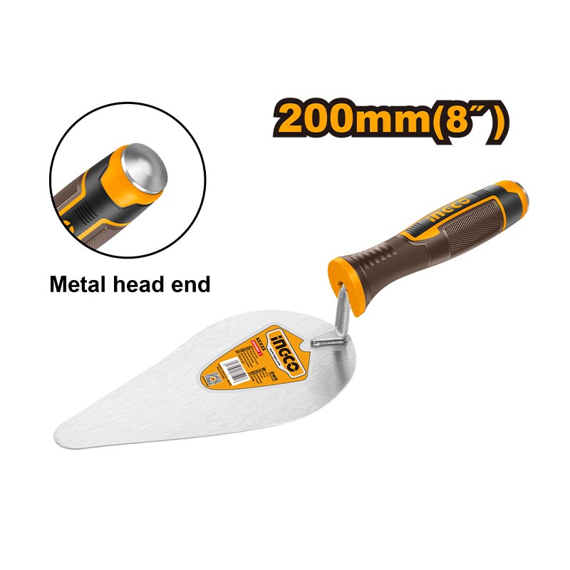 INGCO Metal Head End, 200MM (8") Bricklaying Trowel - HBT818