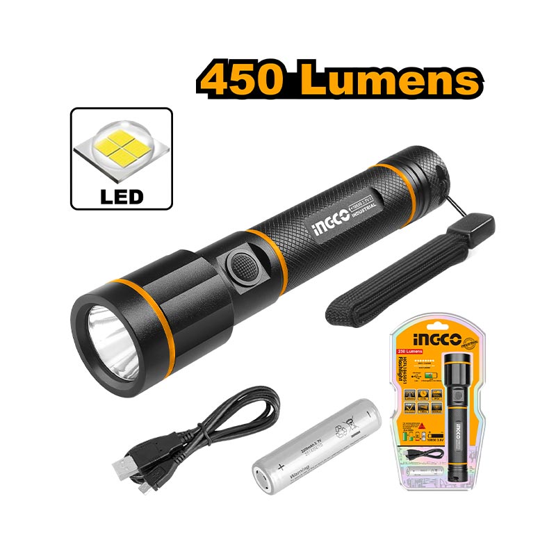 INGCO 450 Lumens LED Flashlight - HCFL1865051